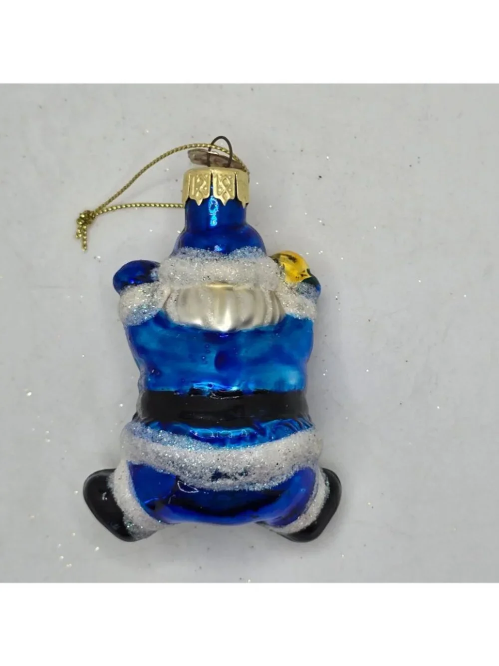 Christmas Ornament Glass Blue Santa Claus Thomas Pacconi Museum Series 2003 VTG